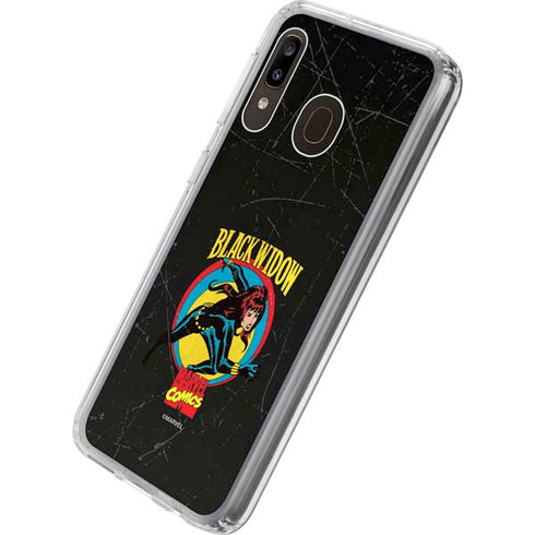 Marvel Classic Comics Black Widow Galaxy A20 Clear Case